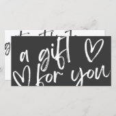 Carte Bon cadeau moderne noir (Devant / Derrière)