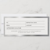 Carte Bon cadeau pour entreprise Black & Silver (Devant)