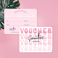 Bon cadeau Retro Rose Super tendance salon de beau