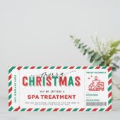 Carte Bon cadeau Spa de Noël Massage (Debout devant)