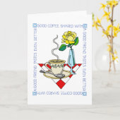 Carte Bon Café Bon Ami (Fleur jaune)