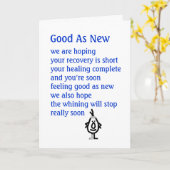 Carte Bon comme nouveau (Fleur jaune)