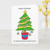 Carte Bon conducteur de livraison de colis de Noël (Fleur jaune)