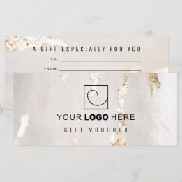 Carte Bon de Cadeau/Certificat Élégant et Moderne avec F