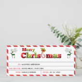 Carte Bon de cadeau de Joyeux Noël (Debout devant)