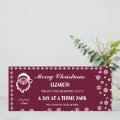 Carte Bon de cadeau de Noël vert festif (Debout devant)