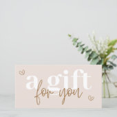 Carte Bon de certificat cadeau Moderne Boho (Debout devant)