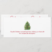 Carte Bon de chèque cadeau en espèces Noël (Devant / Derrière)