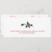 Carte Bon de chèque cadeau en espèces Noël (Devant / Derrière)