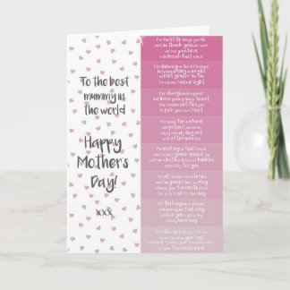 Carte Bon de la fête des Mères