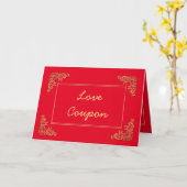 Carte Bon de love personnalisé   (Fleur jaune)