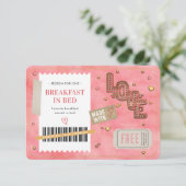 Carte Bon de petit-déjeuner de la Saint-Valentin pour co (Debout devant)