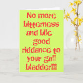 Carte Bon débarras dans votre vésicule biliaire ! ! (Fleur jaune)