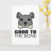 Carte Bon jusqu'à l'os, Chien (Fleur jaune)
