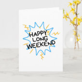 Carte Bon long week-end (Fleur jaune)