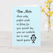 Carte Bon Mots A Funny Happy Birthday Poem (Fleur jaune)