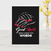 Carte Bon Nails Parler Mots Nails Manucure (Fleur jaune)