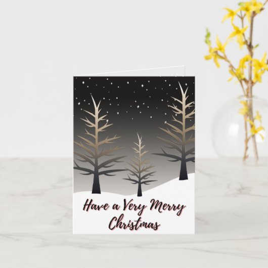 Carte Bon Noël (Fleur jaune)