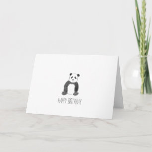 Carte Bon panda d'anniversaire
