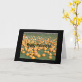 Carte Bon Patch Citrouille Halloween (Fleur jaune)