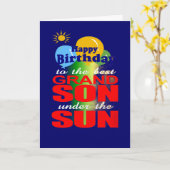 Carte Bon petit-fils d'anniversaire (Fleur jaune)