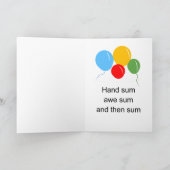 Carte Bon résumé d'anniversaire (Intérieur)