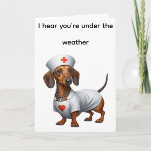 Carte Bon rétablissement Dachshund