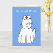 Carte Bon rétablissement pour le français (Fleur jaune)