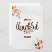 Carte bon thanksgiving (Devant / Derrière)