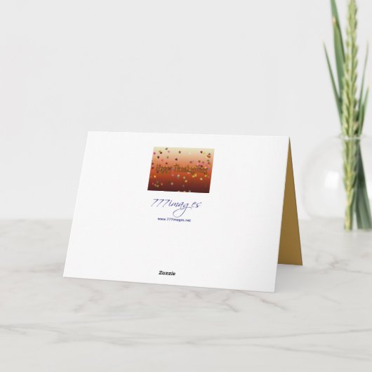 Carte bon thanksgiving (Dos)