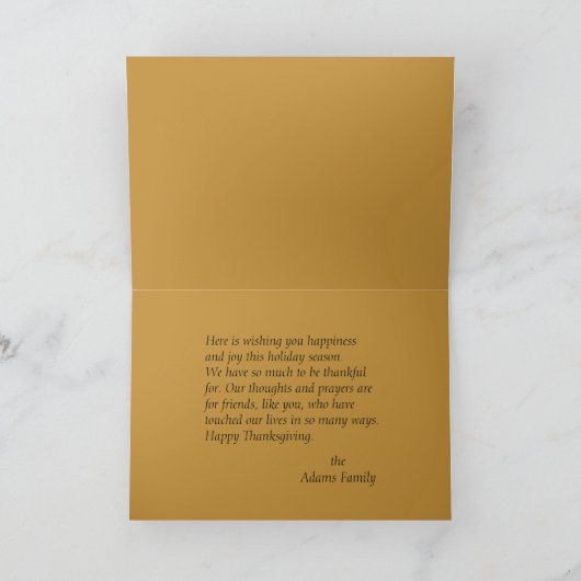 Carte bon thanksgiving (Intérieur)