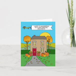 Carte Bon thanksgiving à Grand-fils