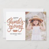 Carte Bon thanksgiving à lettres orange (Devant)