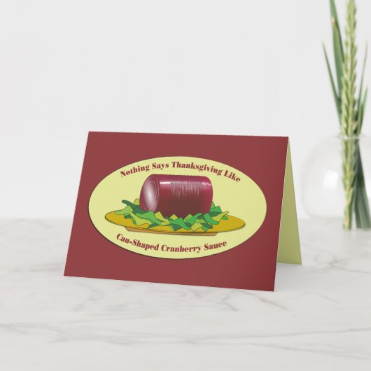 Carte Bon thanksgiving amusant à la sauce canneberge de  (Devant)