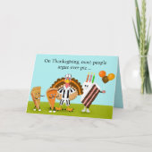 Carte Bon thanksgiving Anniversaire Pies, Turquie, Gâtea (Devant)