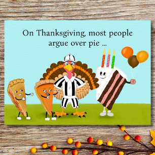 Carte Bon thanksgiving Anniversaire Pies, Turquie, Gâtea