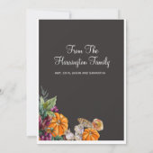 Carte Bon thanksgiving aquarelle Citrouilles Automne (Dos)