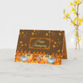 Carte Bon thanksgiving Automne Classique (Fleur jaune)