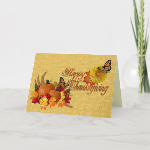 Carte bon thanksgiving avec poème
