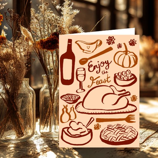 Carte Bon thanksgiving Bountiful Fête