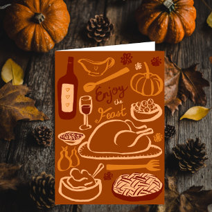 Carte Bon thanksgiving Bountiful Fête