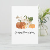 Carte Bon thanksgiving Citrouilles Parties scintillant a (Debout devant)