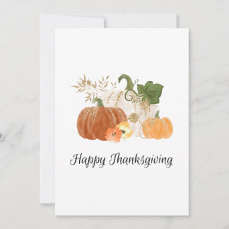 Carte Bon thanksgiving Citrouilles Parties scintillant a