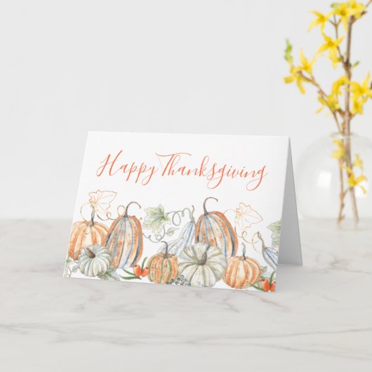 Carte Bon thanksgiving client (Fleur jaune)