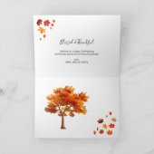 Carte Bon thanksgiving customisé arbres d'automne (Intérieur)