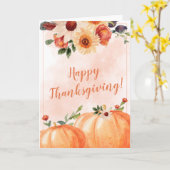 Carte Bon thanksgiving de Business (Fleur jaune)