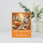 Carte Bon thanksgiving de vacances d'automne (Debout devant)