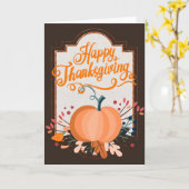 Carte Bon thanksgiving élégante (Fleur jaune)