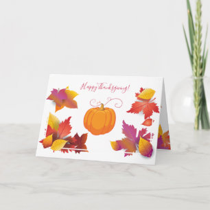 Carte bon thanksgiving Fête, automne Feuilles d'érable