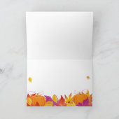 Carte Bon thanksgiving Fête, automne Feuilles d'érable (Intérieur)